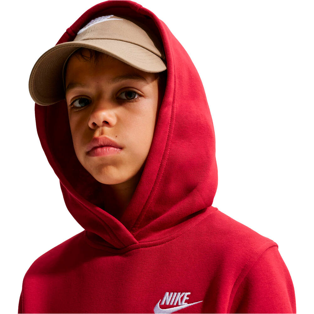 Nike sudadera niño K NSW CLUB FLC HDY LBR vista detalle