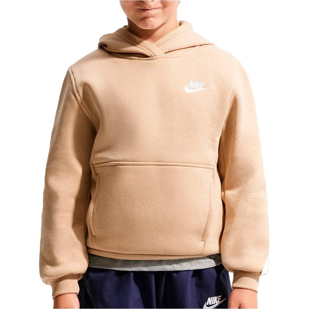 Nike sudadera niño K NSW CLUB FLC HDY LBR vista frontal