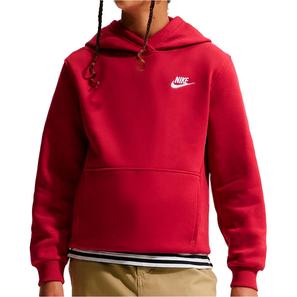 Nike sudadera niño K NSW CLUB FLC HDY LBR vista frontal