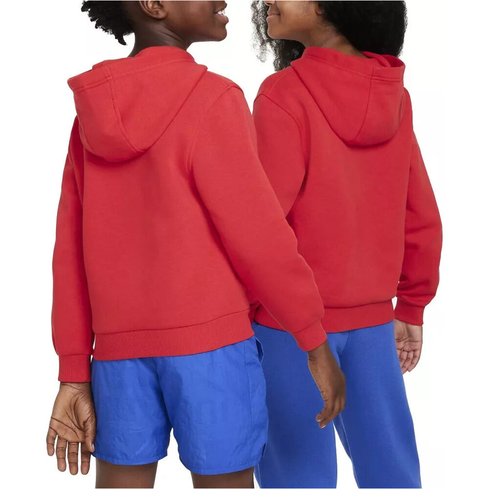 Nike sudadera niño K NSW CLUB FLC HDY LBR vista trasera