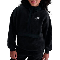 Nike sudadera niño K NSW CLUB FLC LOOSE QZ HDY WZ vista frontal