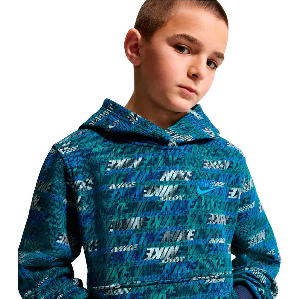 Nike sudadera niño K NSW CLUB FLC PO HDY AOP 03