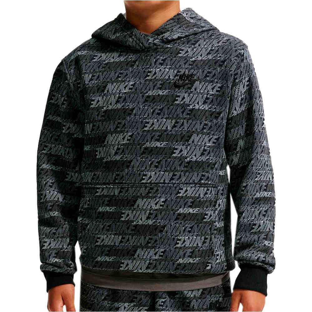 Nike sudadera niño K NSW CLUB FLC PO HDY AOP vista frontal