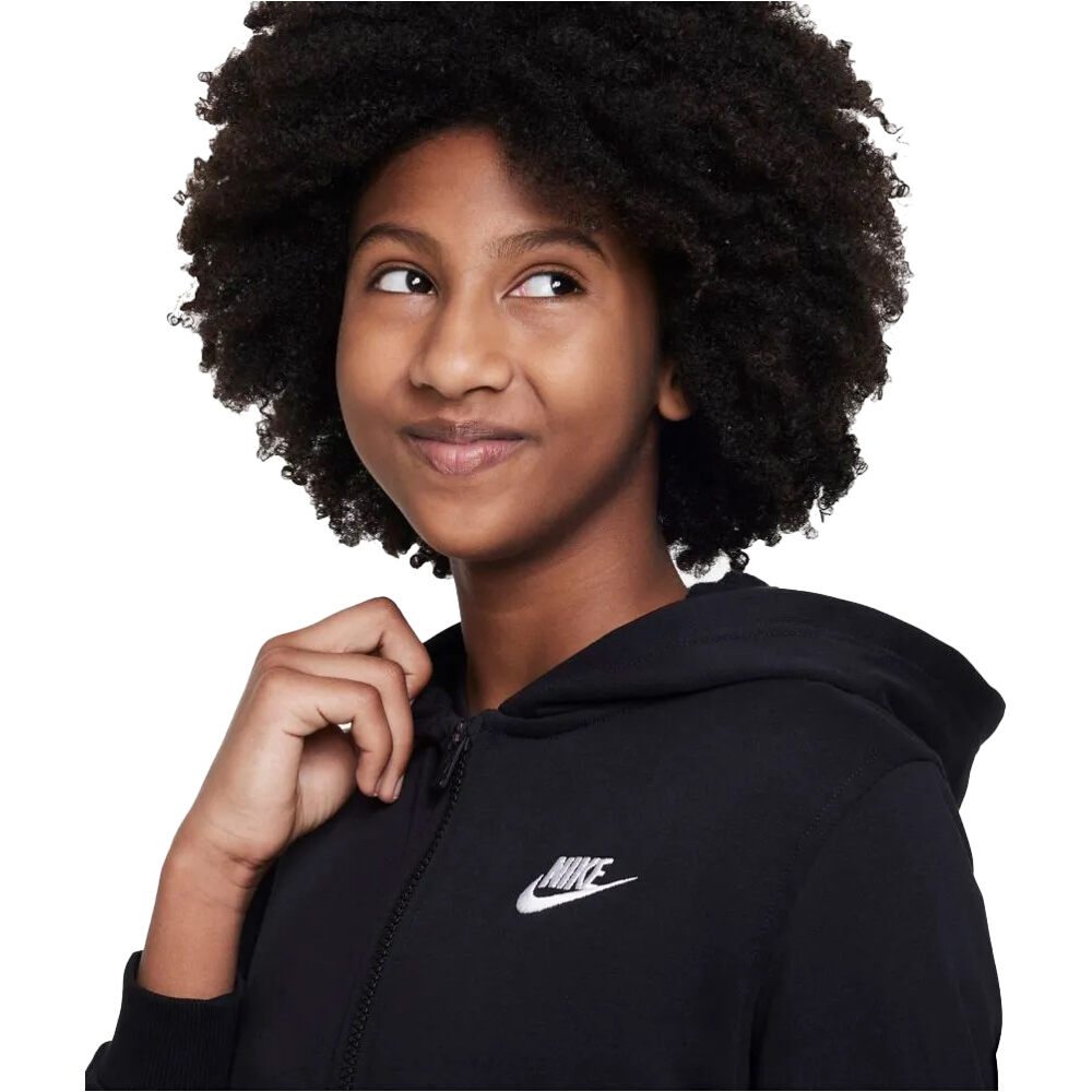 Nike sudadera niño K NSW CLUB FT HD FZ LS LBR vista detalle