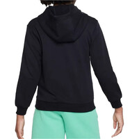 Nike sudadera niño K NSW CLUB FT HD FZ LS LBR vista trasera