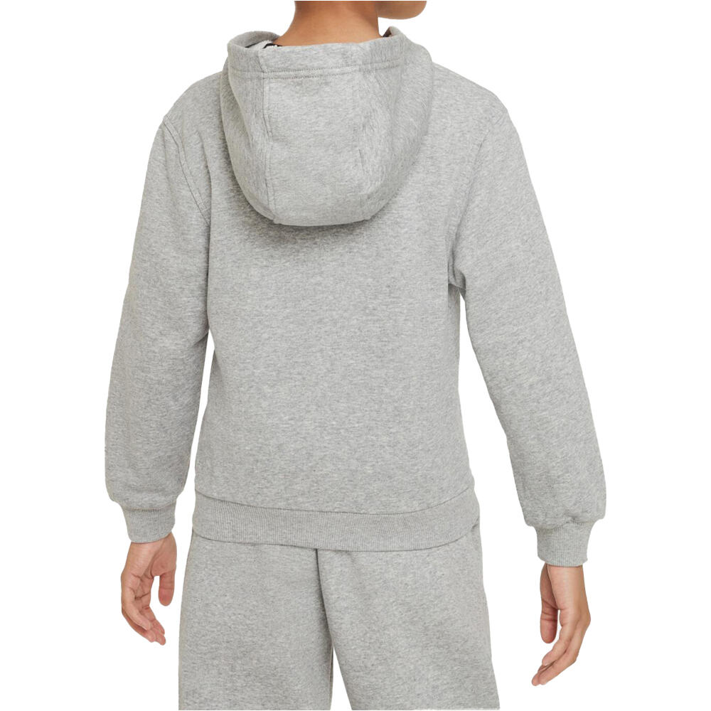 Nike sudadera niño K NSW CLUB FT HD FZ LS LBR vista trasera