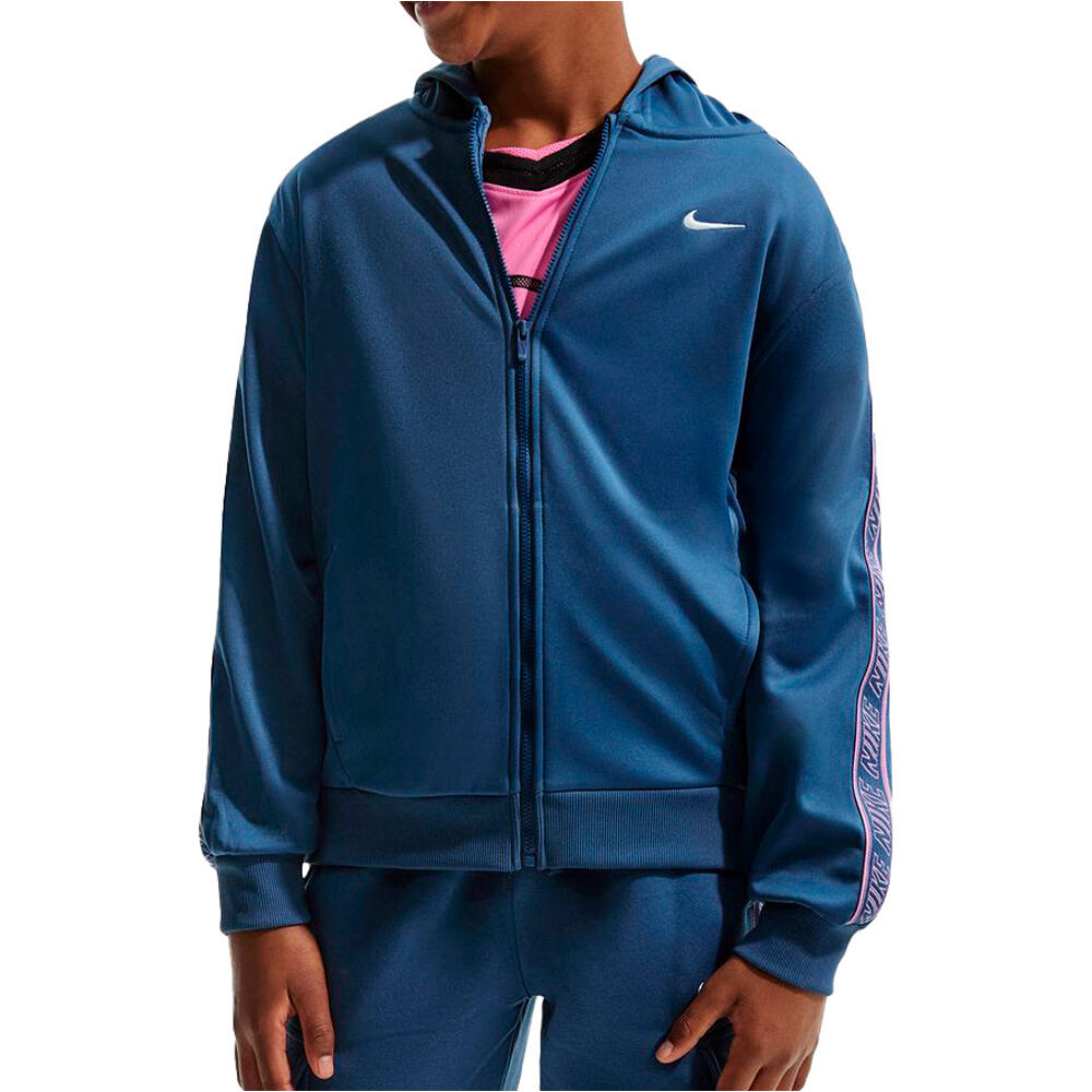 Nike sudadera niño K NSW DF CLUB+ POLY FZ HDY vista frontal