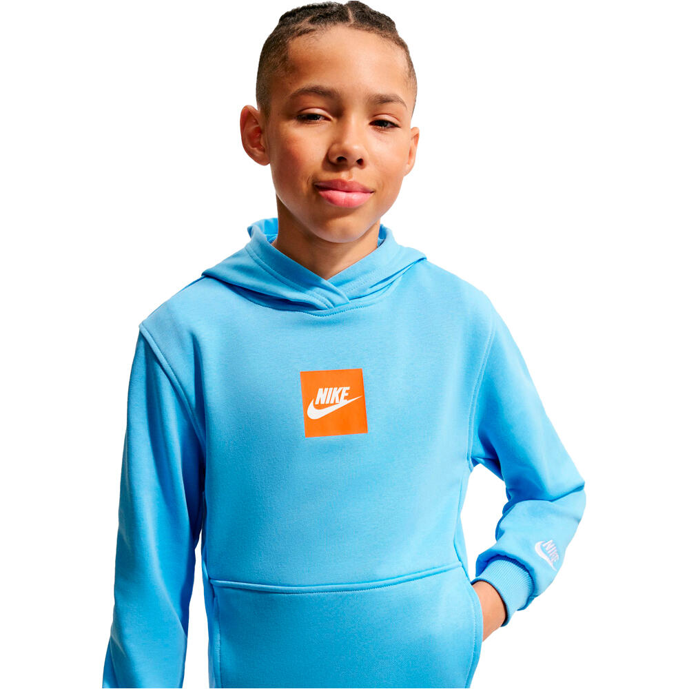 Nike sudadera niño K NSW LS FT TOP CLUB FAM vista detalle
