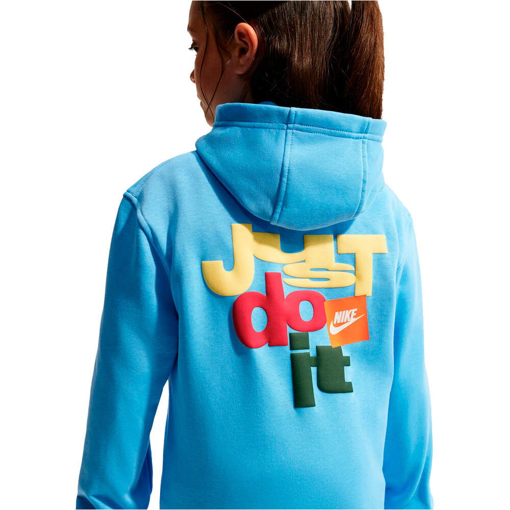 Nike sudadera niño K NSW LS FT TOP CLUB FAM vista trasera