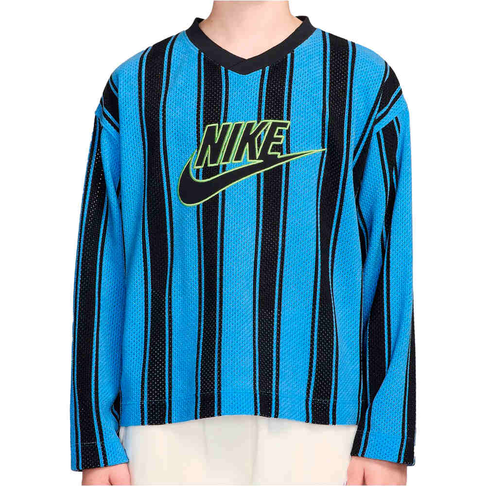 Nike sudadera niño K NSW MESH JERSEY LS TOP vista frontal