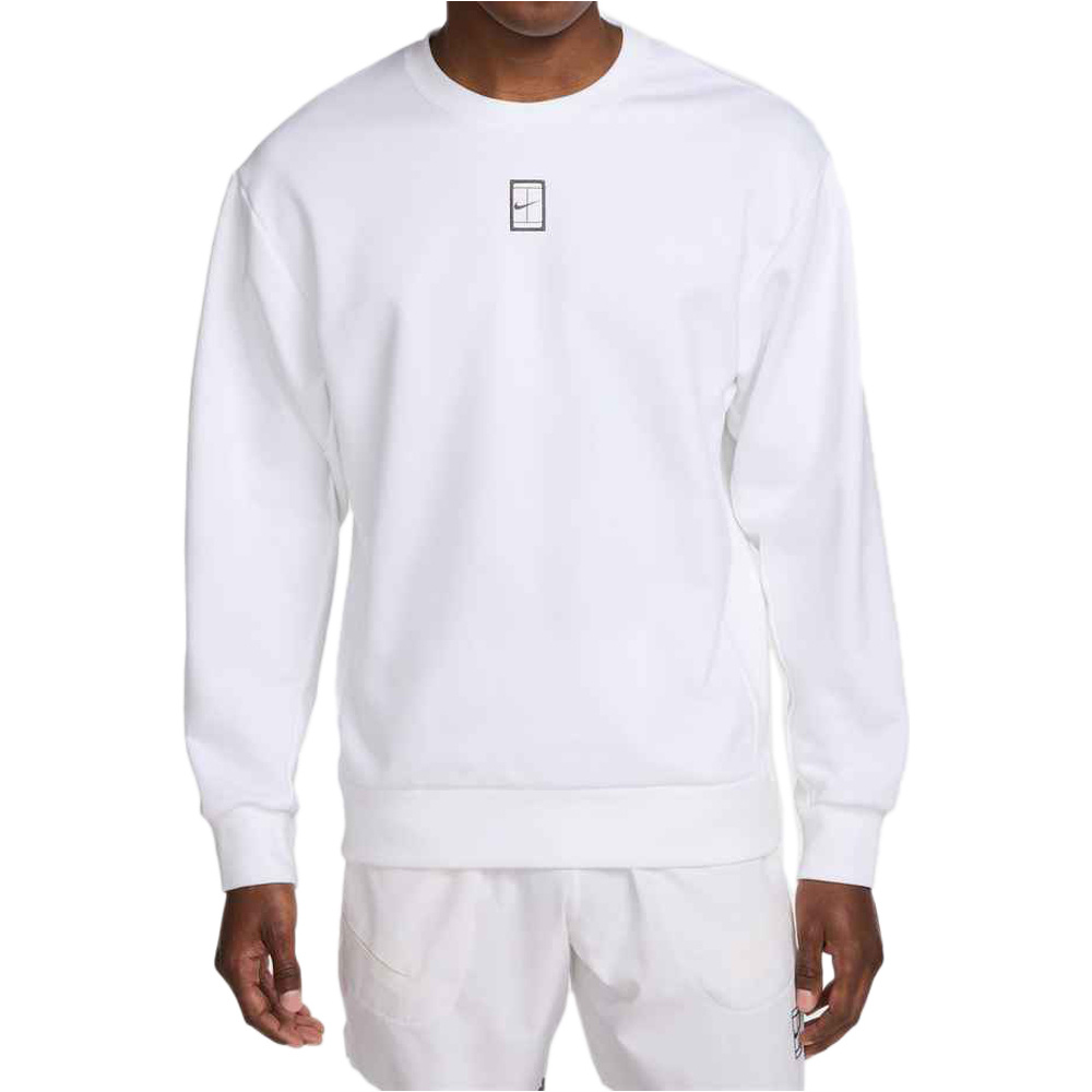 Nike sudadera tenis hombre M NKCT DF FLC HRTGE CREW MB vista frontal