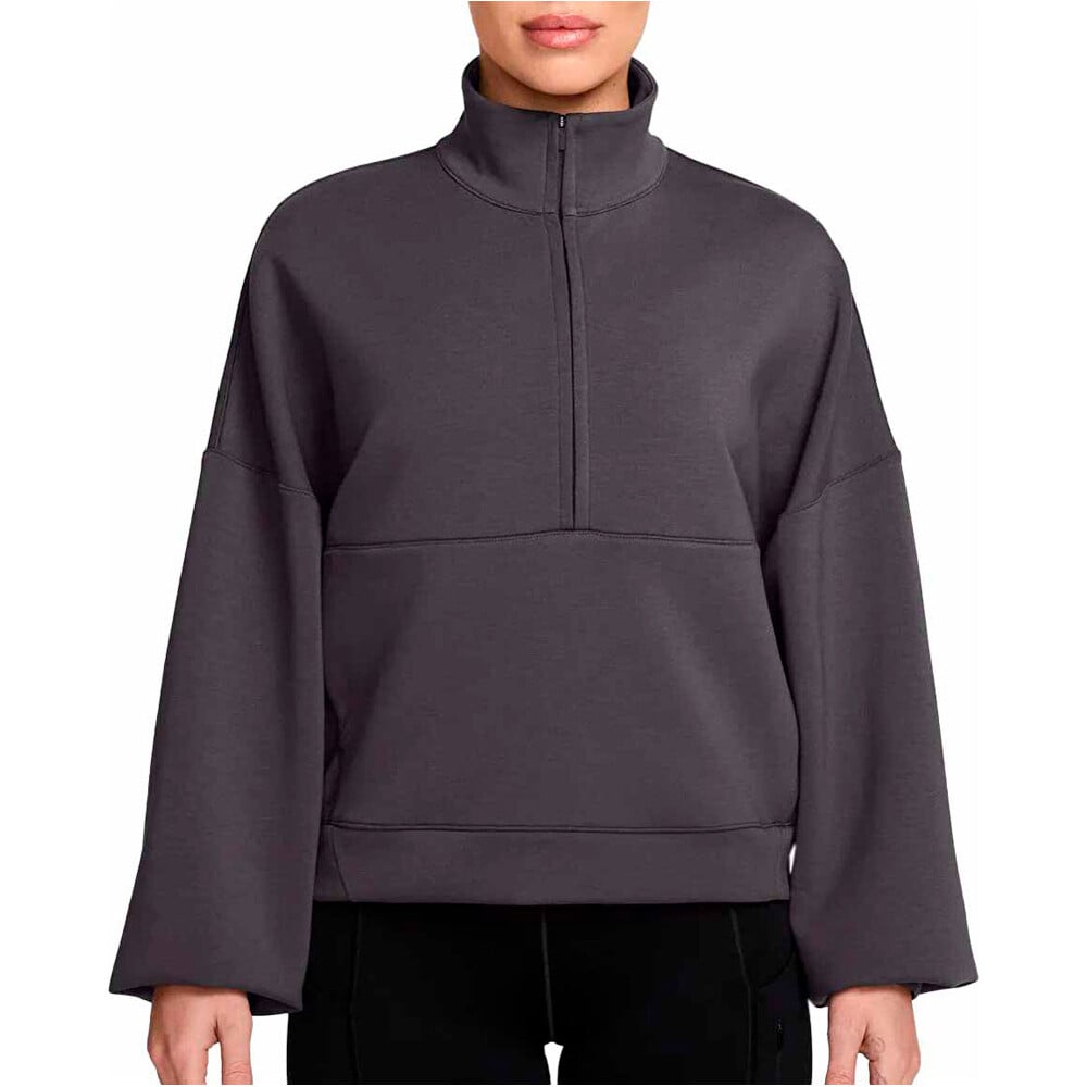 Nike sudaderas deportivas mujer W NK 24.7 DF HZ TOP SOFT KNIT vista frontal