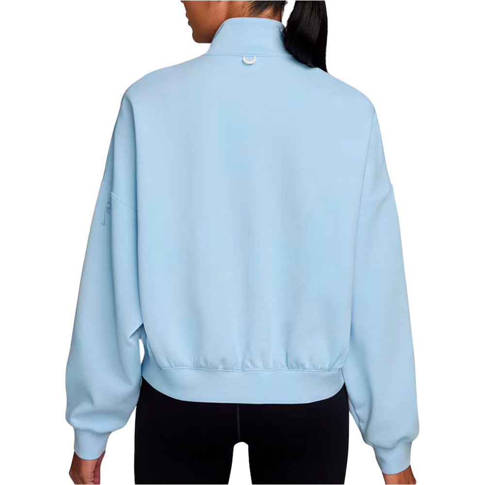 Nike sudaderas deportivas mujer W NK 24.7 DF HZ TOP SOFT KNIT vista trasera