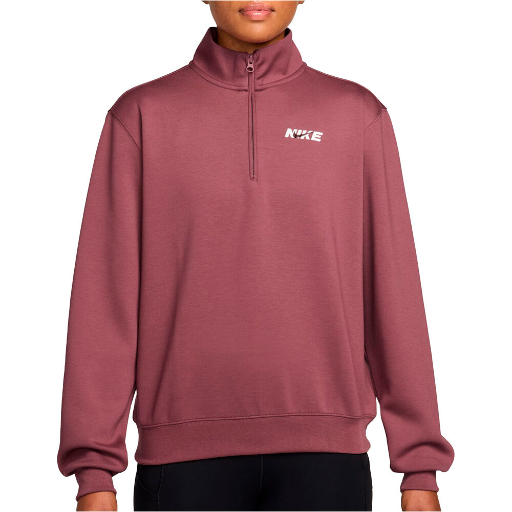 Nike sudaderas deportivas mujer W NK DF STDO FLC SPT QZ CPSL B vista frontal