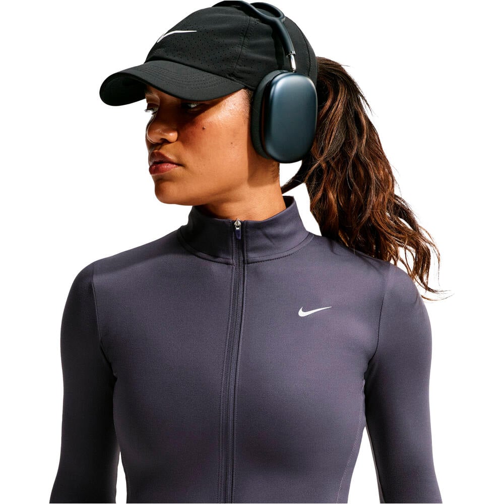 Nike sudaderas deportivas mujer W NK ONE DF FZ FITTED JKT vista detalle