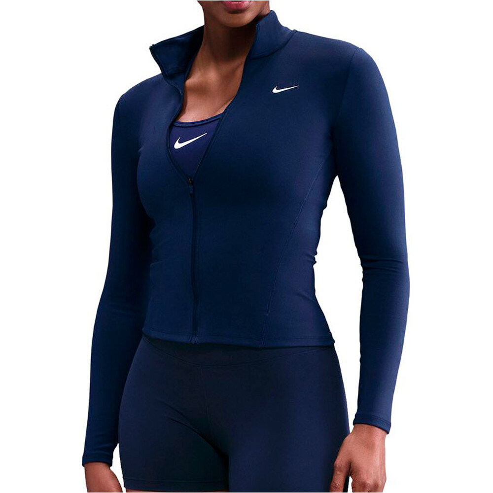 Nike sudaderas deportivas mujer W NK ONE DF FZ FITTED JKT vista frontal