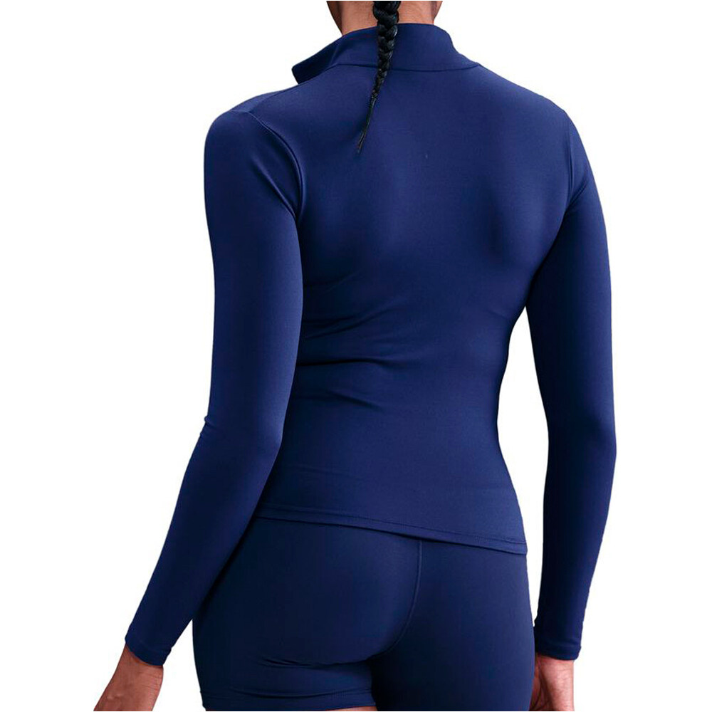 Nike sudaderas deportivas mujer W NK ONE DF FZ FITTED JKT vista trasera