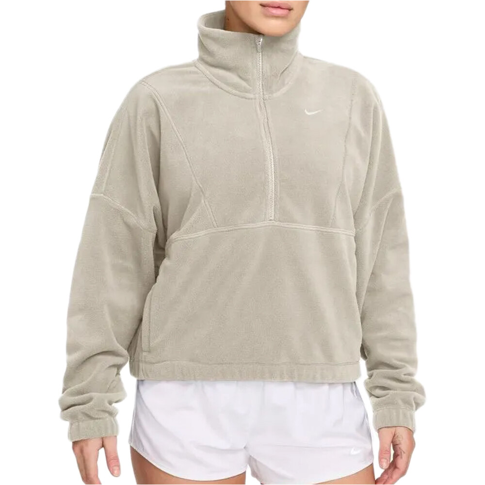 Nike sudaderas deportivas mujer W NK ONE TF HZ TOP POLAR vista frontal