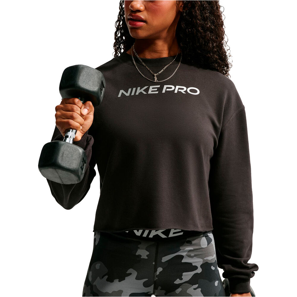 Nike sudaderas deportivas mujer W NP DF CREW FLC TT GRDNT vista detalle