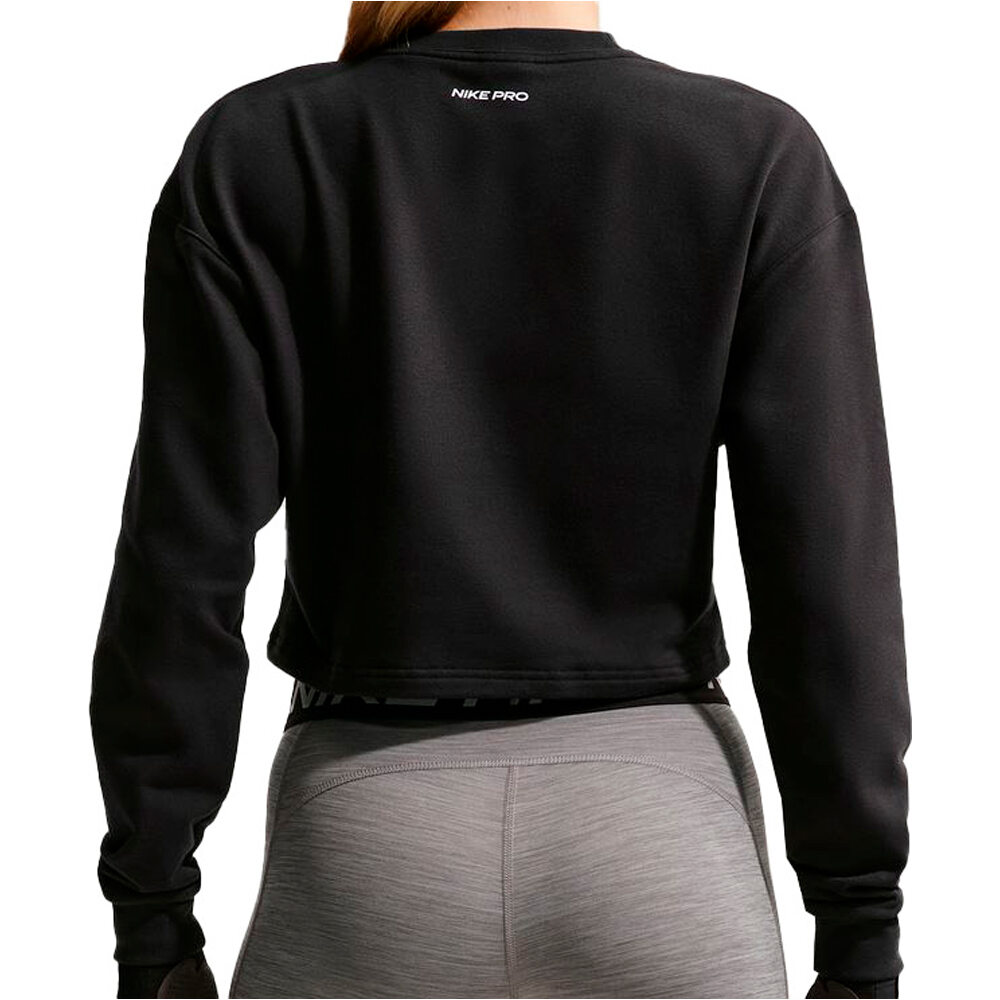 Nike sudaderas deportivas mujer W NP DF CREW FLC TT GRX vista trasera
