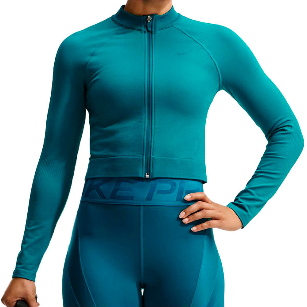 Nike sudaderas deportivas mujer W NP DF SMLS FZ MIDLAYER vista frontal