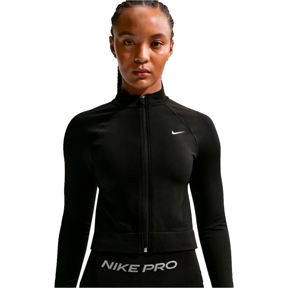 Nike sudaderas deportivas mujer W NP DF SMLS FZ MIDLAYER WT vista detalle