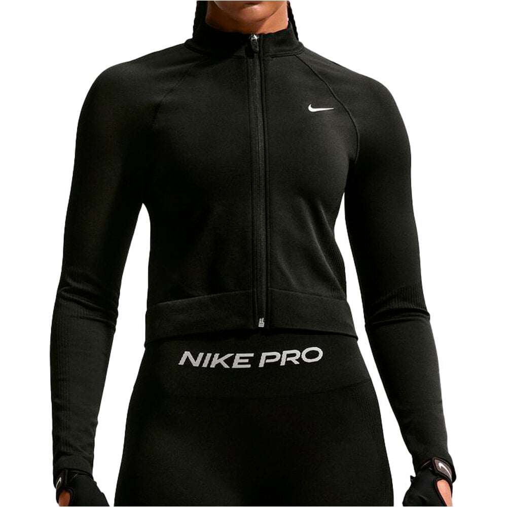 Nike sudaderas deportivas mujer W NP DF SMLS FZ MIDLAYER WT vista frontal