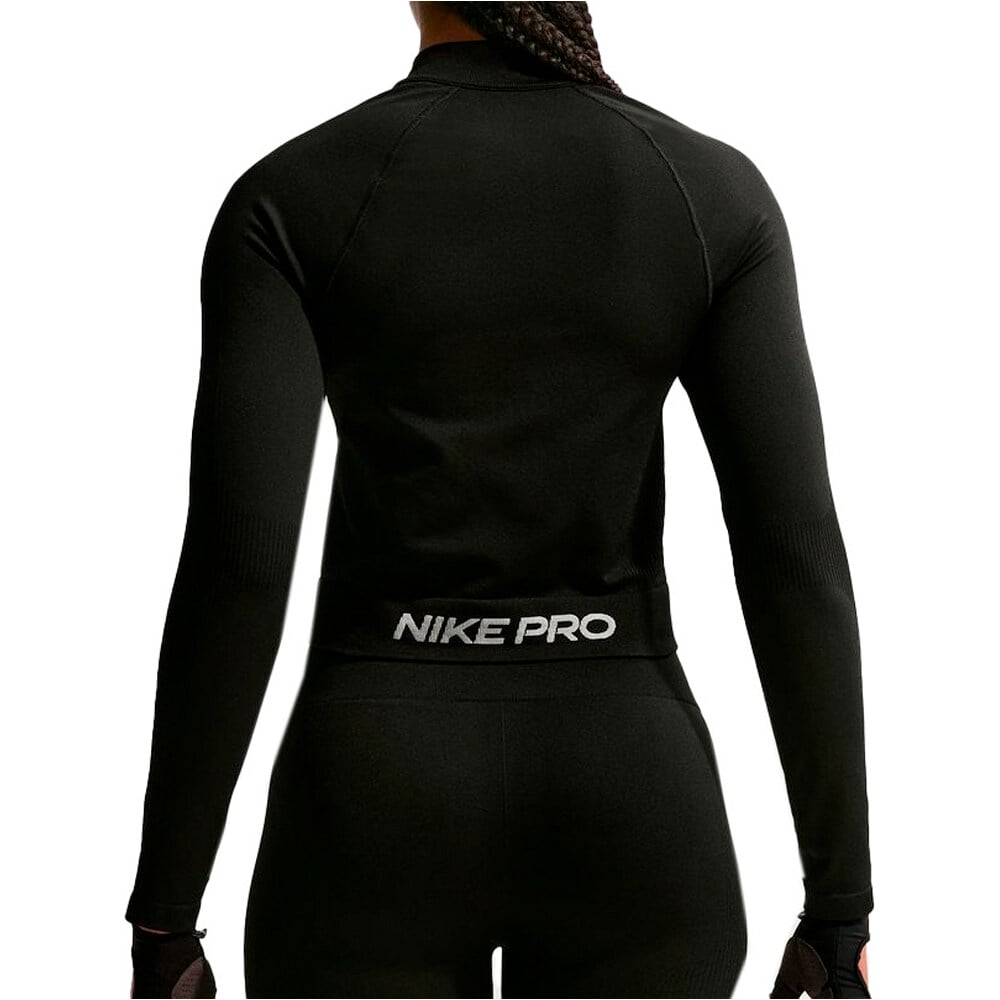 Nike sudaderas deportivas mujer W NP DF SMLS FZ MIDLAYER WT vista trasera
