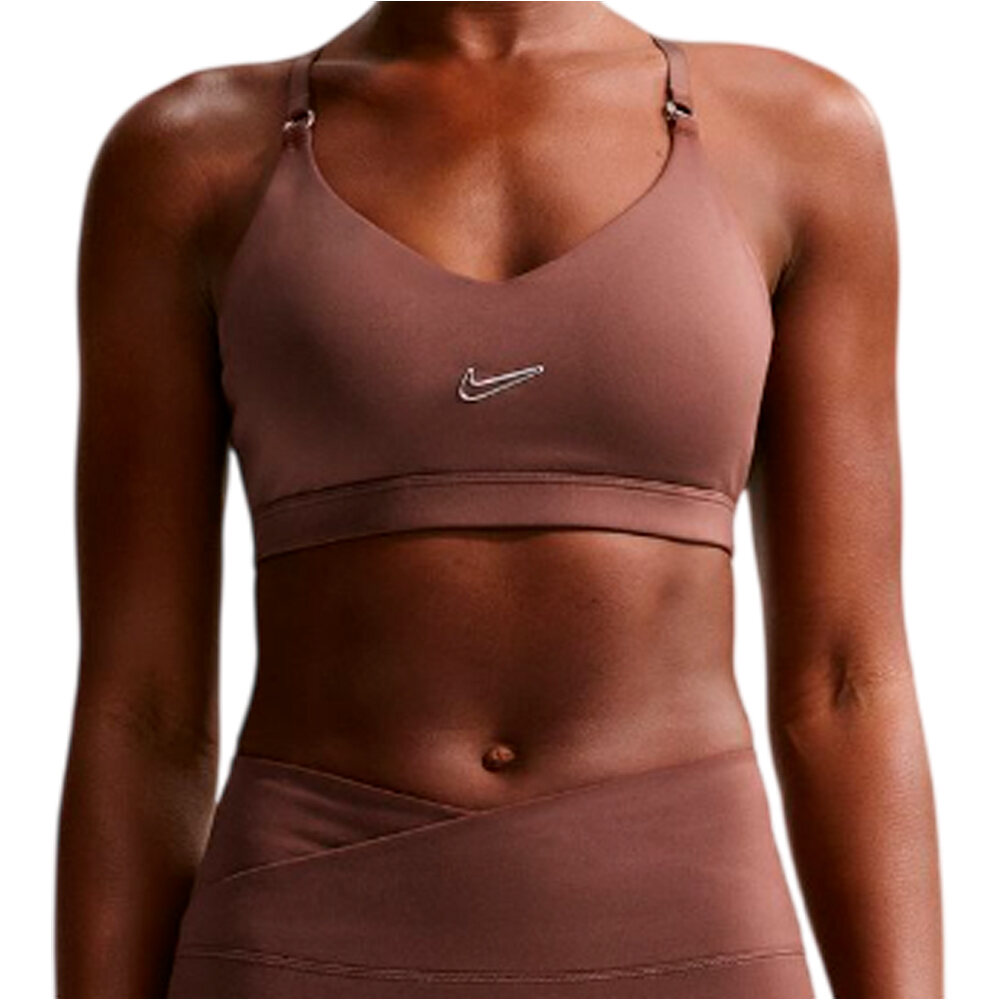 Nike sujetadores deportivos W NK DF INDY BRA GLS vista frontal