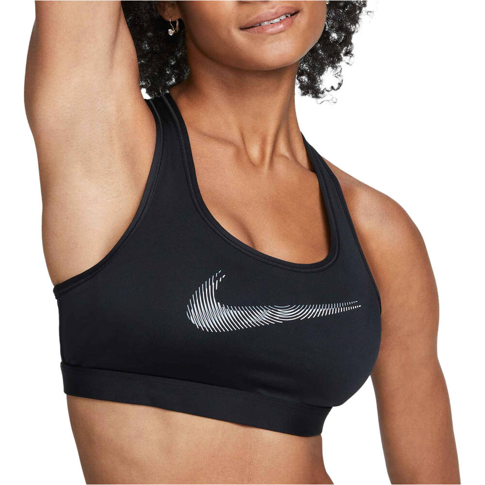 Nike sujetadores deportivos W NK DF SWSH PDED HBR BRA vista frontal