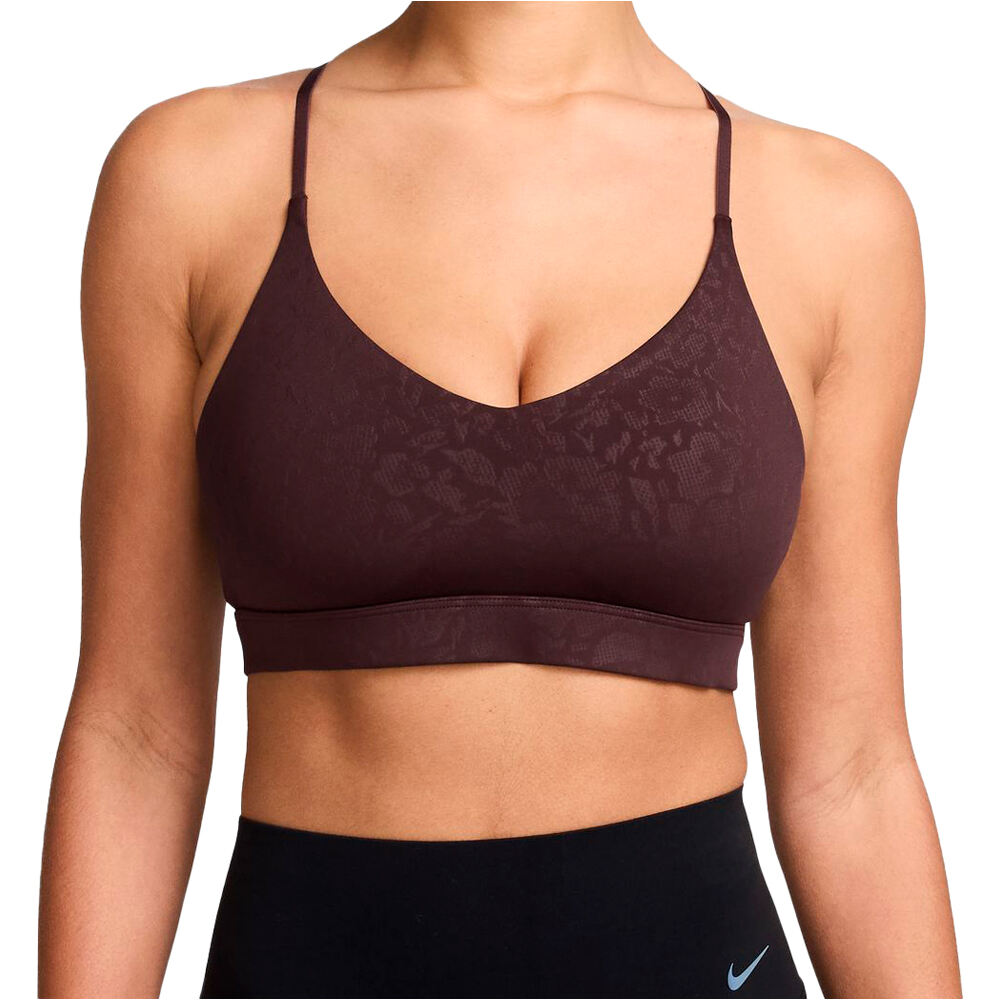 Nike sujetadores deportivos W NK INDY BRA FLR vista frontal