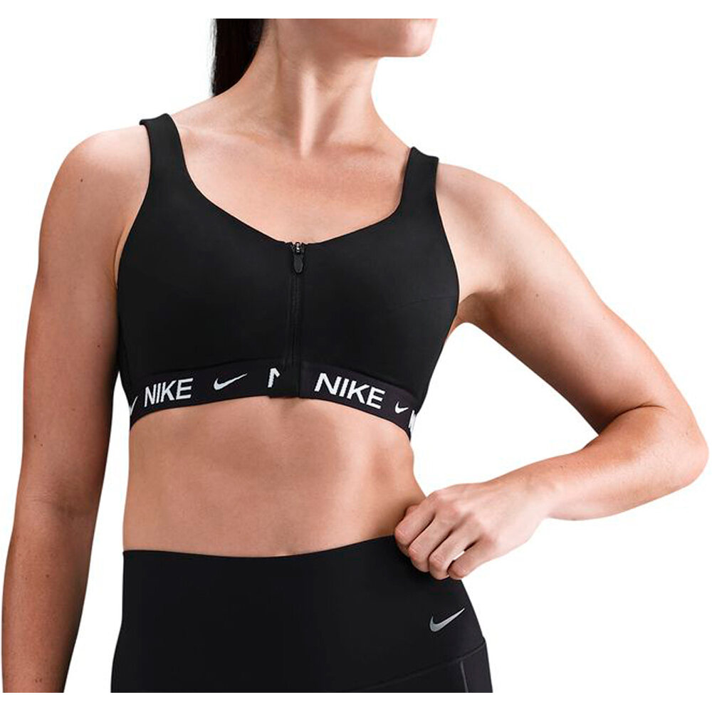 Nike sujetadores deportivos W NK INDY HS ZIP BRA vista frontal