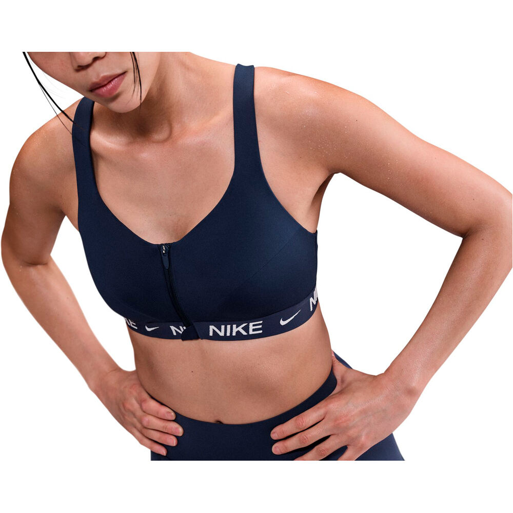 Nike sujetadores deportivos W NK INDY HS ZIP BRA vista frontal