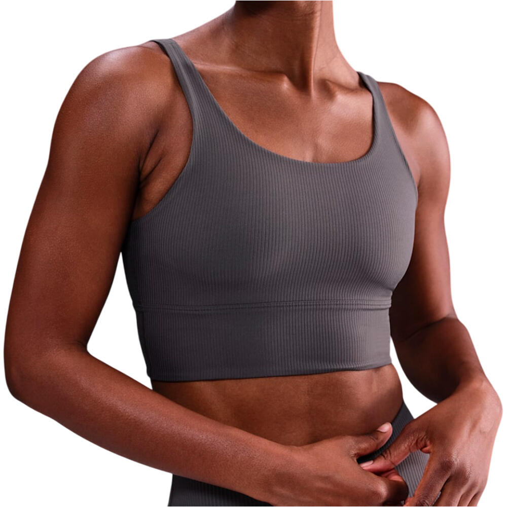 Nike sujetadores deportivos W NK INF WIDE RIB BRA vista frontal
