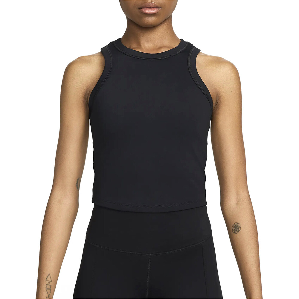 Nike sujetadores deportivos W NK ONE FITTED DF CROP TANK vista frontal