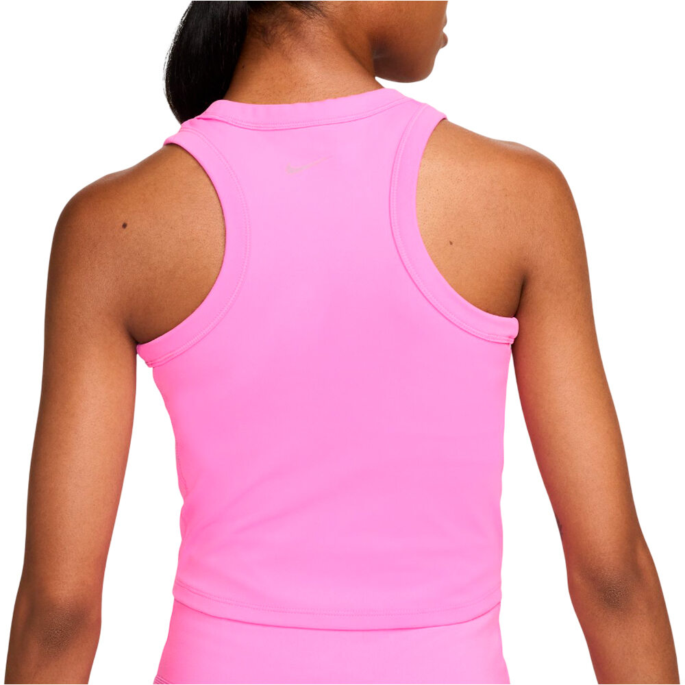 Nike sujetadores deportivos W NK ONE FITTED DF CROP TANK vista trasera