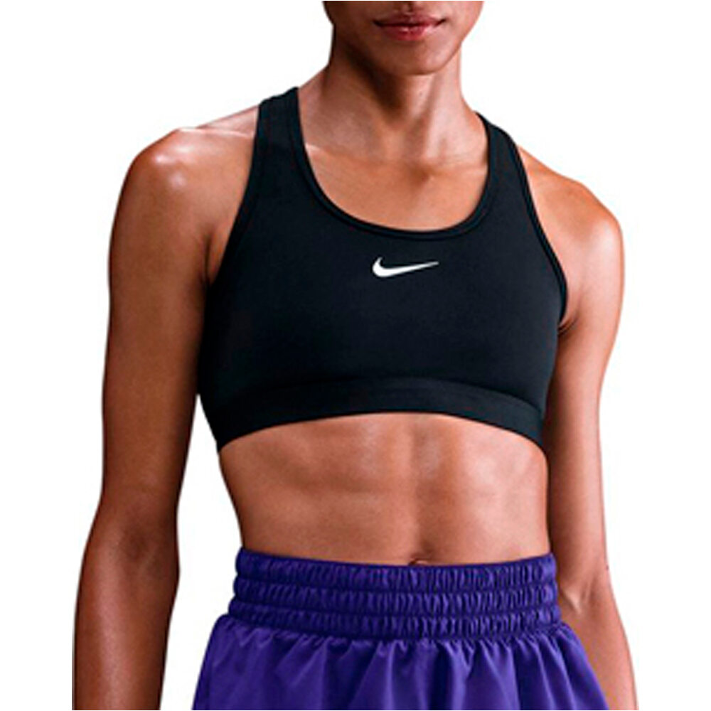 Nike sujetadores deportivos W NK SWSH MED SPT UNPADDED BRA vista frontal