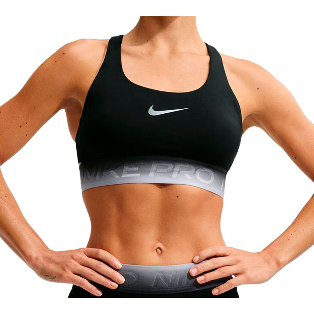 Nike sujetadores deportivos W NP DF LS BRA TT GRDNT vista frontal