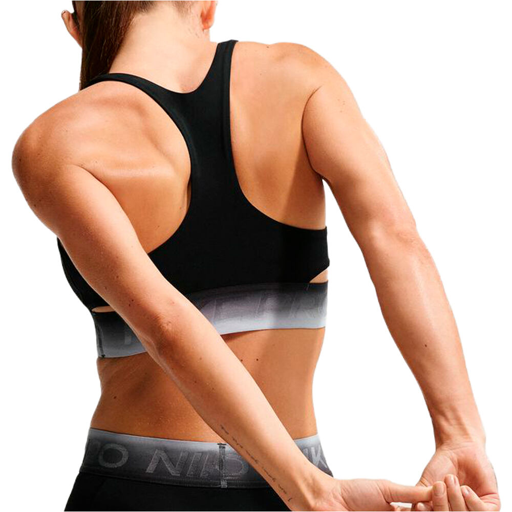 Nike sujetadores deportivos W NP DF LS BRA TT GRDNT vista trasera