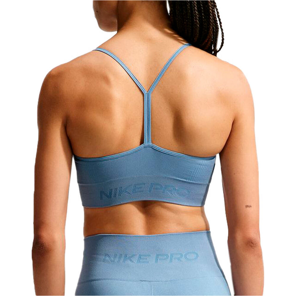 Nike sujetadores deportivos W NP DF SMLS LS BRA vista trasera