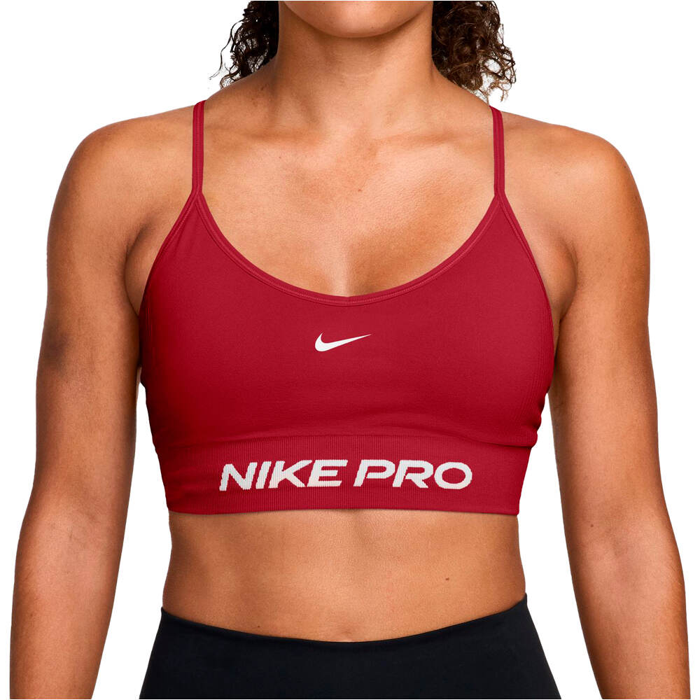 Nike sujetadores deportivos W NP DF SMLS LS BRA WT vista frontal