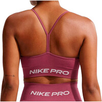 Nike sujetadores deportivos W NP DF SMLS LS BRA WT vista trasera