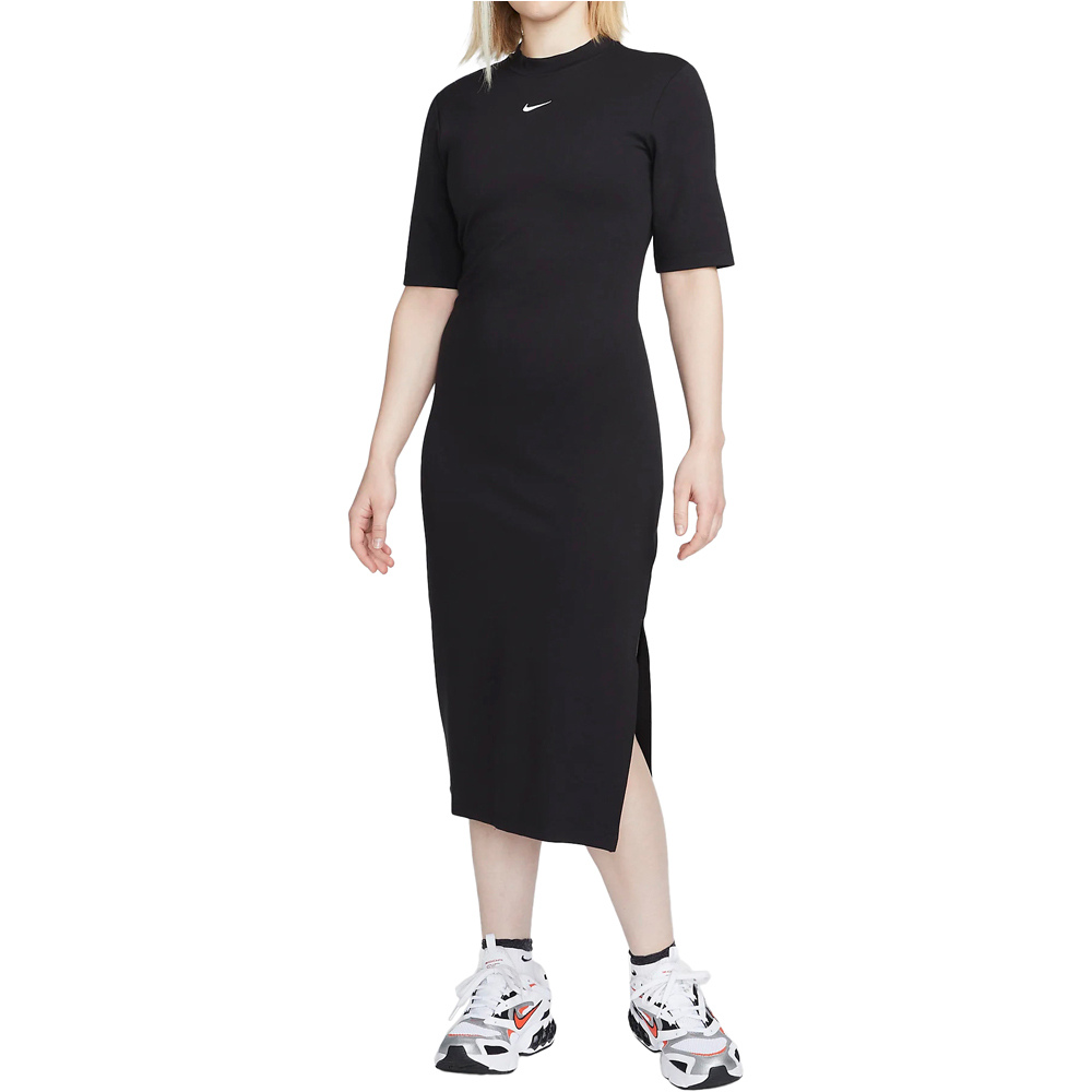 Nike vestidos mujer W NSW ESSNTL MIDI DRESS vista frontal