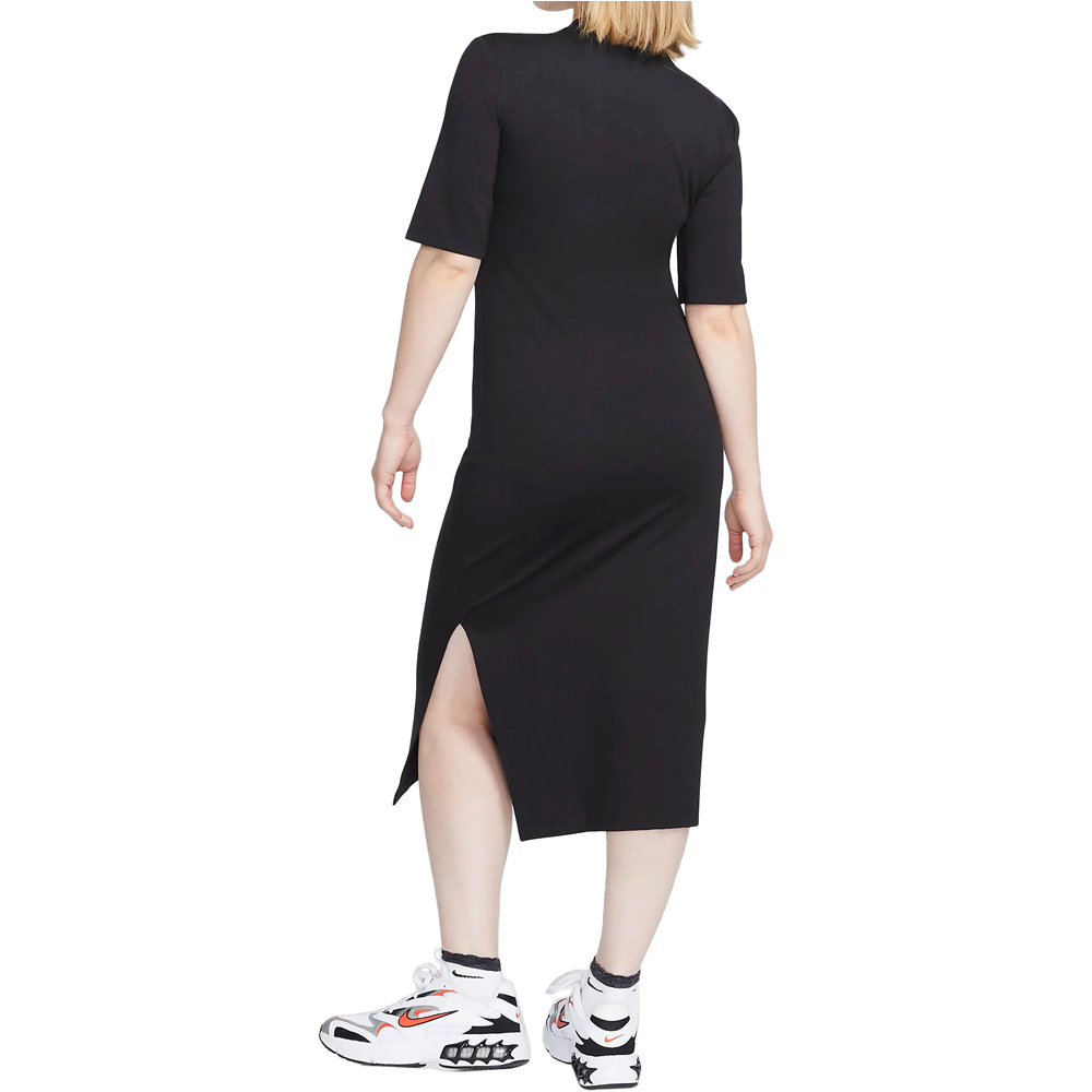 Nike vestidos mujer W NSW ESSNTL MIDI DRESS vista trasera