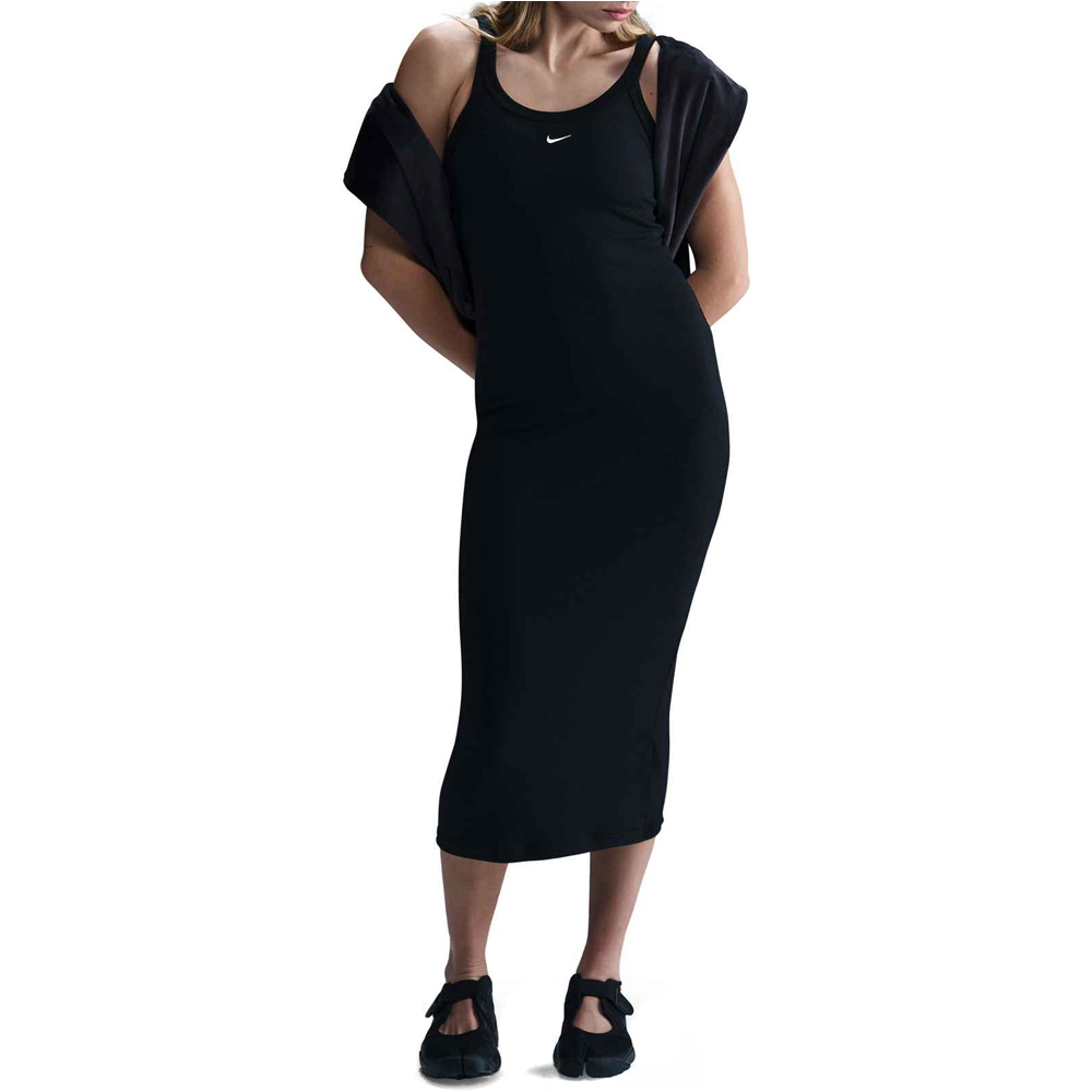 Nike vestidos mujer W NSW NK CHLL KNT MRIB TNK DRS vista frontal