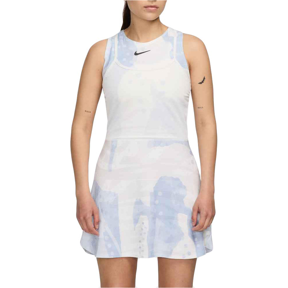 Nike vestidos tenis W NKCT DF SLAM DRESS MB PRT vista frontal