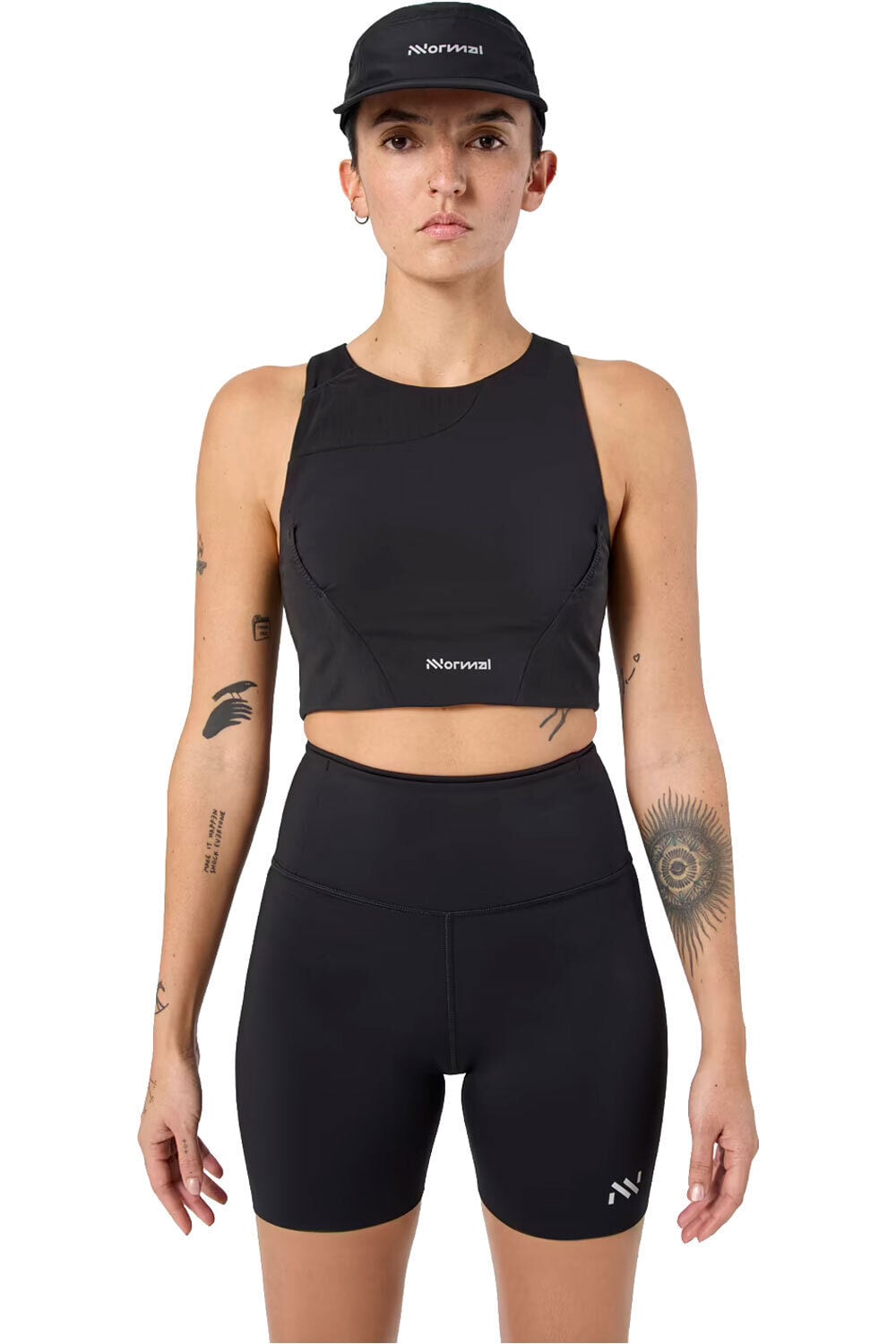 Nnormal camiseta tirantes running Trail Crop Top 02 W vista frontal