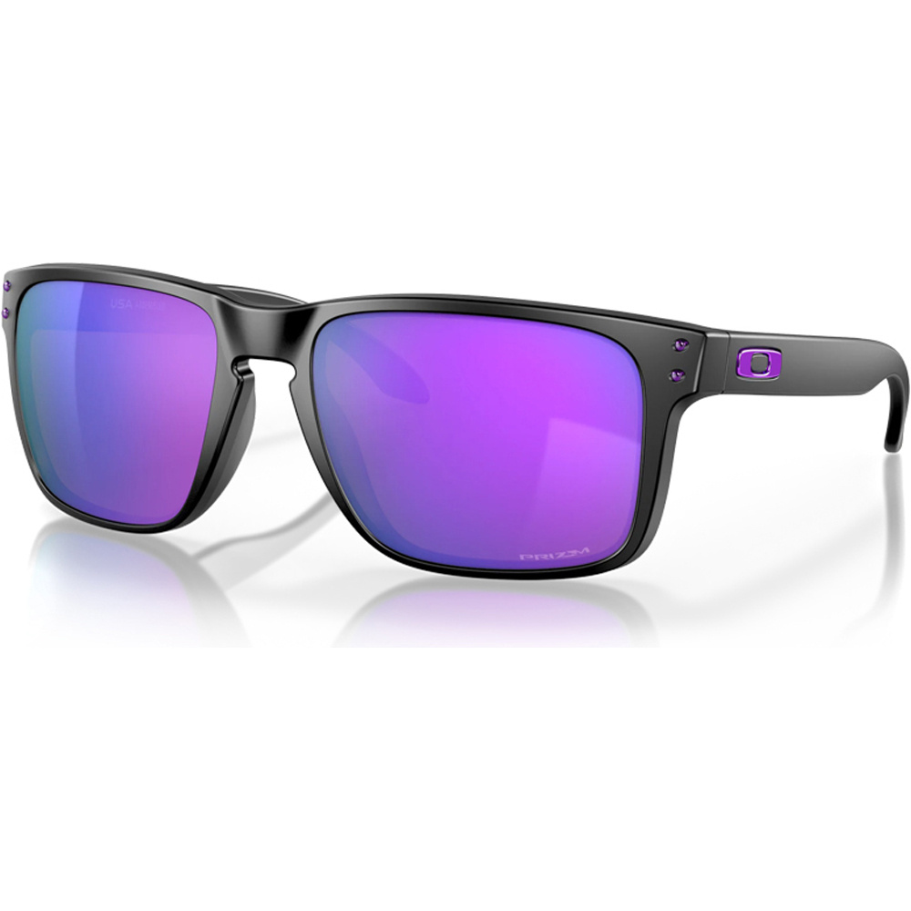 Oakley gafas deportivas Holbrook XL Matte Black w/ PRIZM Violet vista frontal