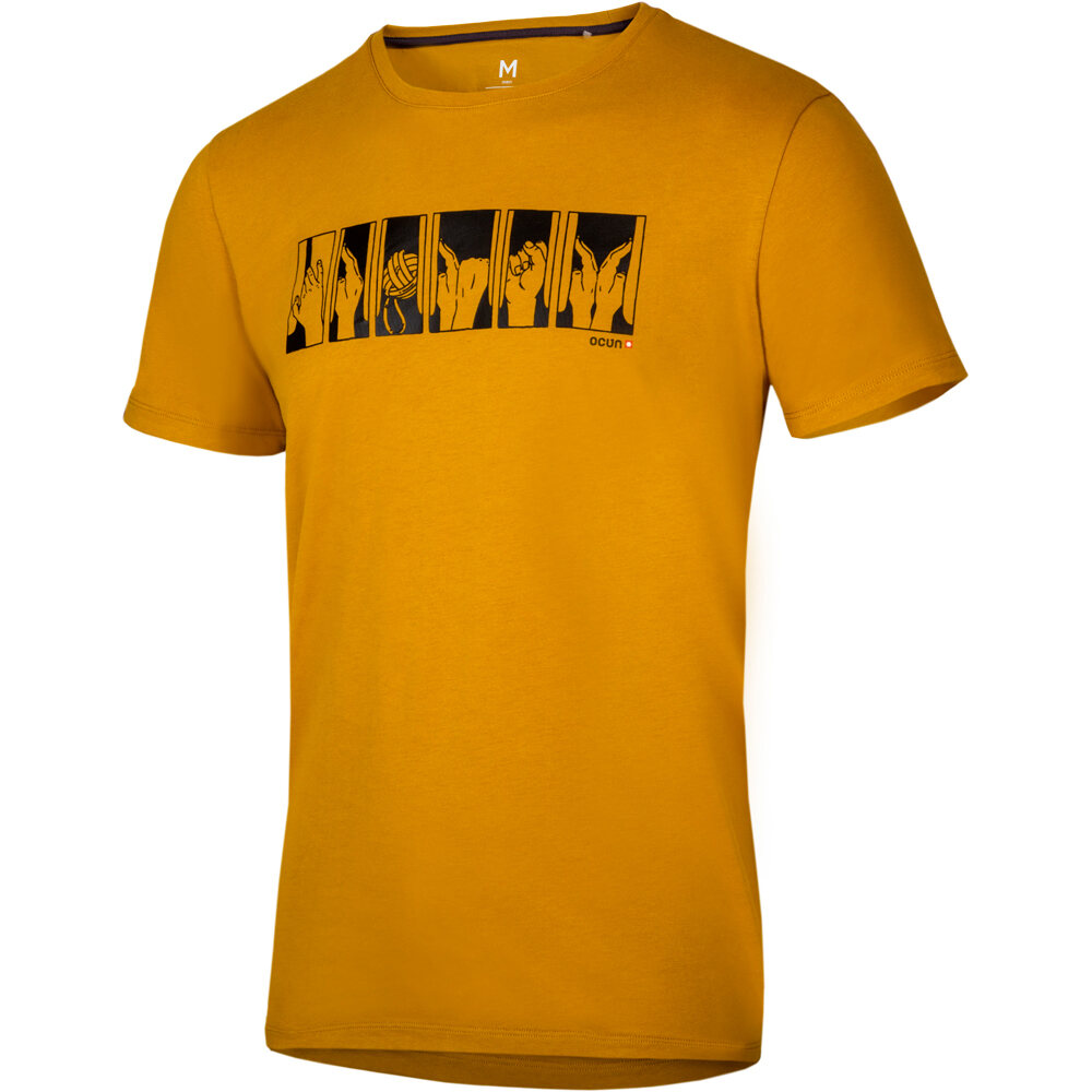 Ocun camiseta montaña manga corta hombre CLASSIC T Men HANDS IN CRACK vista frontal