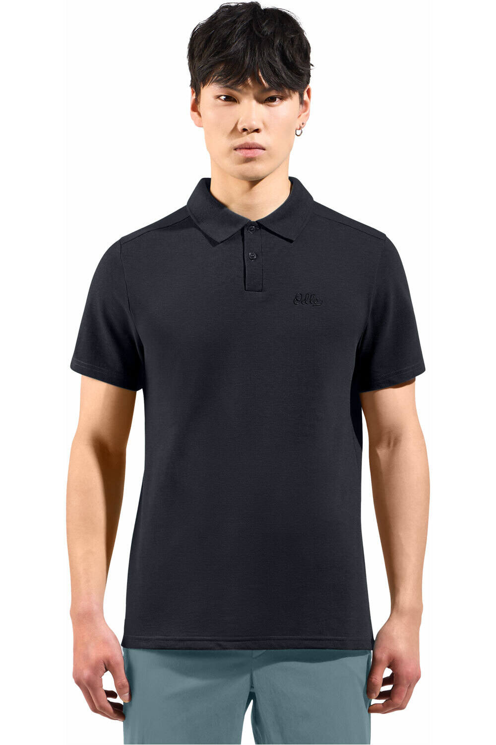 Odlo camiseta montaña manga corta hombre Polo shirt s/s ESSENTIAL SOLID vista frontal